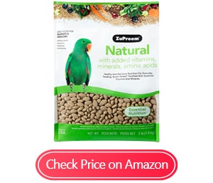 zupreem natural pellets parrots food