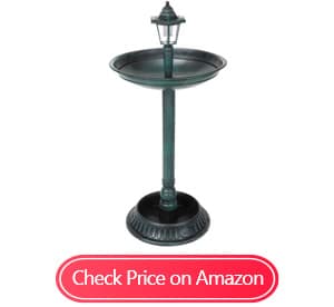 heartland america solar lamp bird bath 