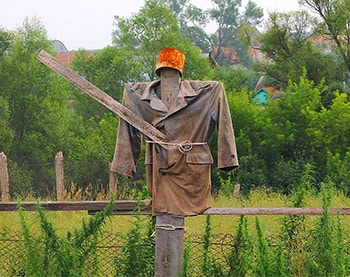 life-sized scarecrow