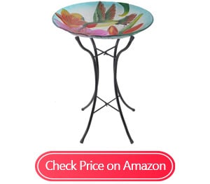 peaktop outdoor hummingbird fusion glass birdbath