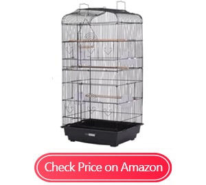 vivohome wrought iron rolling stand conure cages