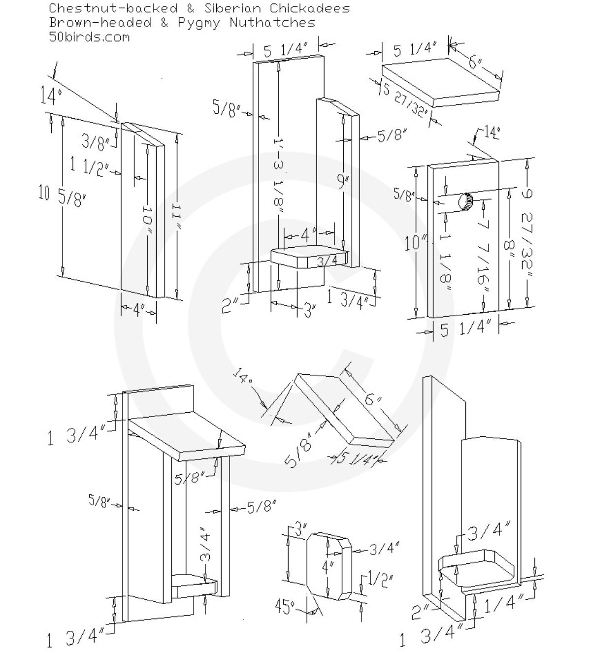 A bird house plan.